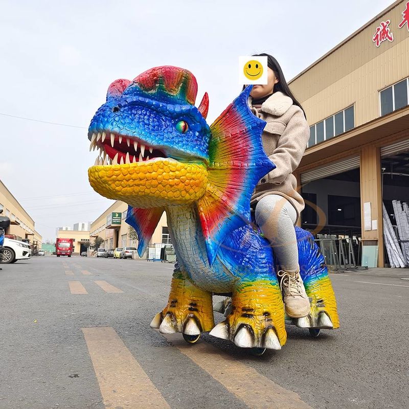 Amusement Parks Animatronic Dinosaur Ride Real Life Size 100kg Load For ...