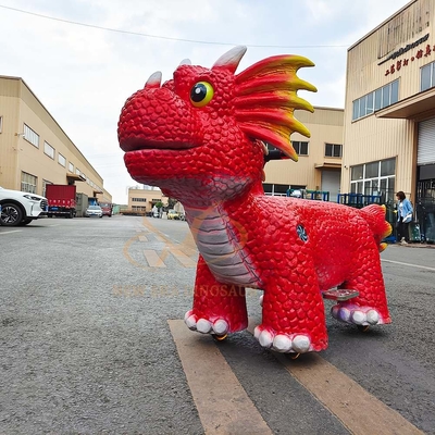 Ein guter Preis. Benutzerdefinierte, leuchtend rote, animatronische Dinosaurier-Fahrgeschäfte für Kinder Online