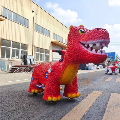 Un buon prezzo. Silicone Construction Animatronic Dinosaur Ride Scooter 250W Per Parchi di divertimento in linea