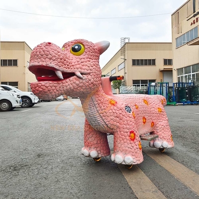 Ein guter Preis. Rosa Farbe Lebensgröße Realistische Animation Dinosaurierfahrt, Kinder fahren auf elektrischem Dinosaurier Online