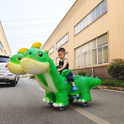 Ein guter Preis. Doppelköpfige Simulations-Animatronic-Dinosaurier-Fahrt im Cartoon-Design für Vergnügungsparks Online