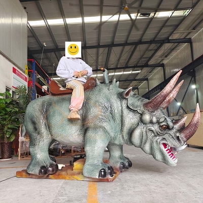 Giá tốt. Xe điện đồ chơi hình Tê giác Animatronic cho Công viên giải trí, tải trọng 100kg trực tuyến
