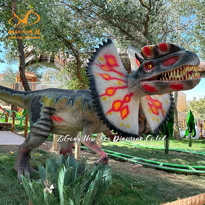 Καλή τιμή. Ζωντανό Animatronic Dilophosaurus μοντέλο δεινόσαυρου για θεματικά πάρκα σε απευθείας σύνδεση