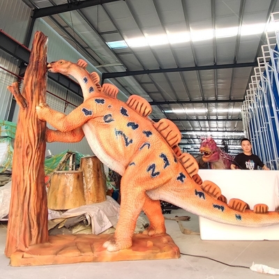 Giá tốt. Mô hình khủng long hoạt hình màu cam, chống thấm nước, dùng cho giáo dục và giải trí trực tuyến