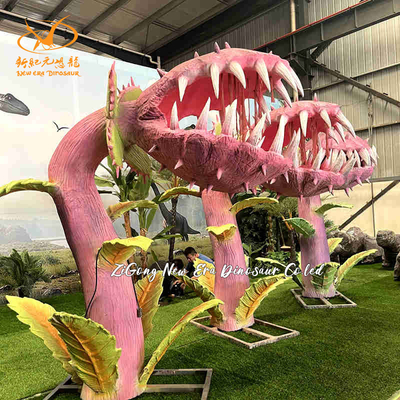 Ein guter Preis. Stahlrahmen realistische Animatronische Piranha-Blumensimulation für Pflanzenpark oder Ausstellung Online