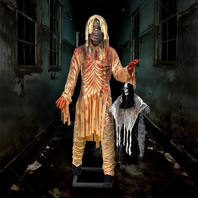 Harga yang bagus Properti Rumah Hantu yang Mudah Dirakit, Hantu Animatronik Halloween 1.8m-2.2m on line