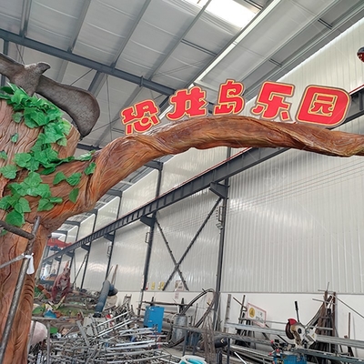 Harga yang bagus Pintu Dinosaurus Animatronik yang mirip dengan kehidupan untuk taman hiburan on line