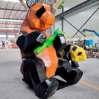 Ein guter Preis. Vollständig anpassbares Animatronisches Panda Modell Orange Farbe Wetterbeständig Online