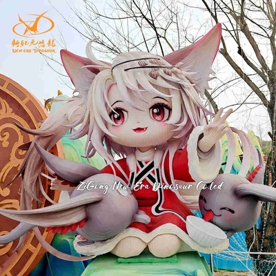 Harga yang bagus Lampion Festival Cina Sutra Tahan Air Dekorasi Kustom Bahan Rangka Baja on line