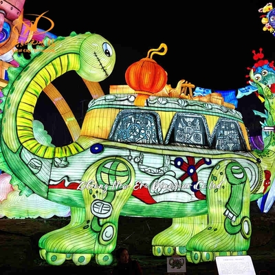 Un buon prezzo. Dimensioni personalizzate Lanterna d'arte animale Cornice in acciaio Lanterna d'arte drago per i festival in linea